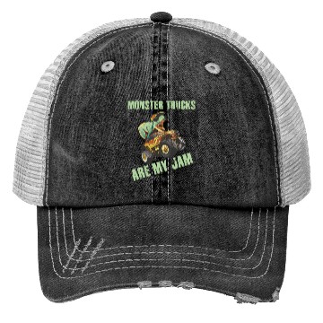 Discover Monster Trucks Are My Jam Vintage Retro Trucker Hats