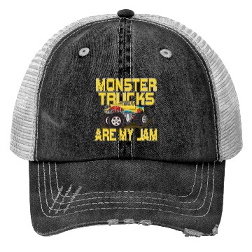 Discover Monster Trucks Are My Jam Vintage Retro Trucker Hats