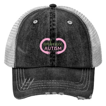 Discover Embrace Autism Pink Hug Trucker Hats