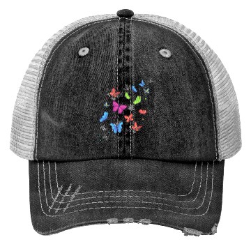 Discover Colourful Butterflies Garden Womens Butterfly Trucker Hats