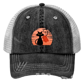 Discover black cat Trucker Hats