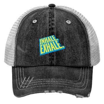 Discover inhale exhale yoga quote Trucker Hats