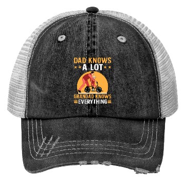 Discover DAD KNOWS A LOT GRANDAD KNOWS EVERYTHING Trucker Hats