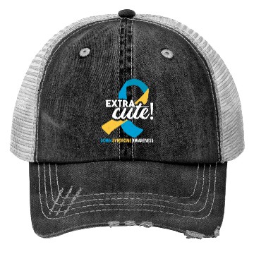 Discover October Wear Blue Yellow Down Syndrome Awareness Trucker Hats