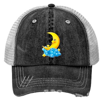 Discover dessin de croissant de lune Trucker Hats