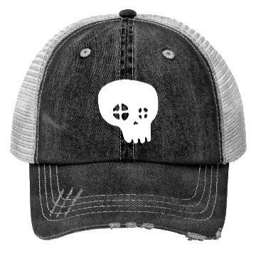 Discover Halloween Skull (White) Trucker Hats