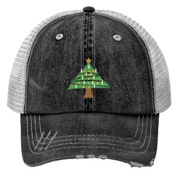 Discover Christmas tree Trucker Hats
