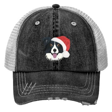 Discover Border Collie Merry Christmas Trucker Hats