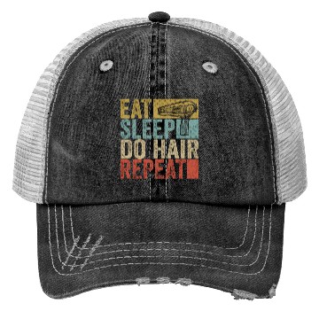 Discover Eat Sleep Do Hair Repeat Trucker Hats Hairstylist Funny