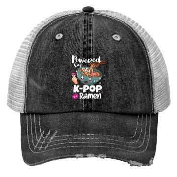 Discover Powered By Kpop And Ramen Trucker Hats