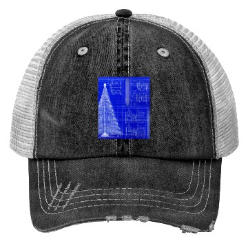 Discover Christmas Blueprint Christmas Tree Blueprint Trucker Hats