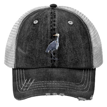 Discover Heron Art Birder Wildlife Bird Watching Trucker Hats