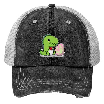 Discover Big sister cute dino siblings boy girl heart love Trucker Hats