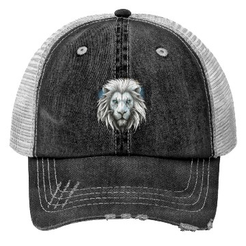 Discover Lion, White Lion Trucker Hats