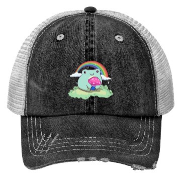 Discover Bisexual Pride Bi Kawaii Frog Mushroom Cottagecore Trucker Hats