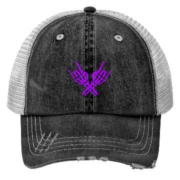 Discover Skeleton Rock Hands Trucker Hats