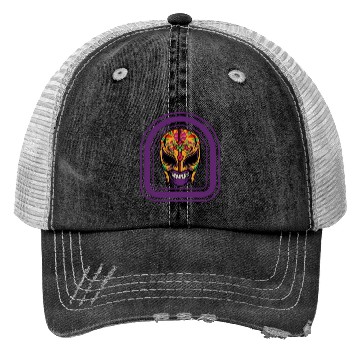 Discover Dia De Los Muertos Trucker Hats, Lucha Libre El Santo