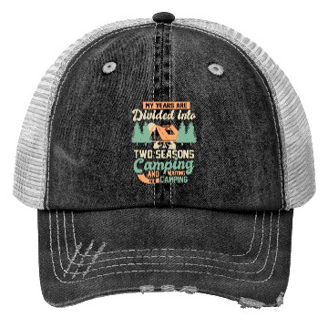 Discover Camping hiking nature adventure Trucker Hats