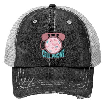 Discover Cell phone Biology Science Cellular Biologist Trucker Hats