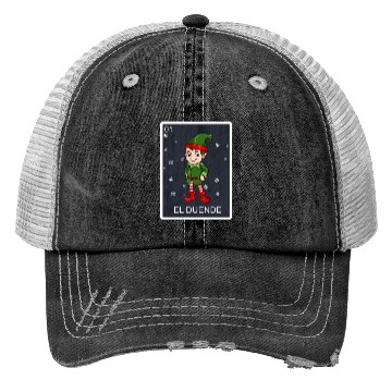 Discover El Duende The Elf Card Mexican Lottery Christmas Trucker Hats