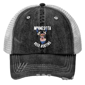 Discover Minnesota Deer Hunting Buck Stag Hunter Trucker Hats