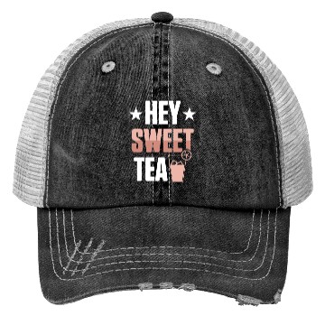 Discover Funny Hey Sweet Tea Glass Drinking Iced Tea Trucker Hats