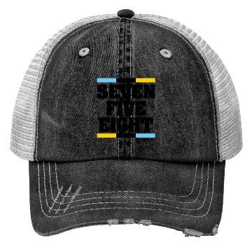 Discover Seven Five Eight (White) Trucker Hats