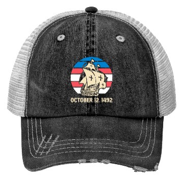 Discover Columbus Day 1492 Trucker Hats
