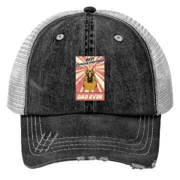 Discover Best German Shepherd Dad Ever I German Shepherd Trucker Hats