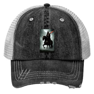 Discover Warrior on the black horse Trucker Hats