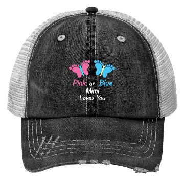 Discover Gender Reveal Mimi K Or Blue Butterflies Trucker Hats