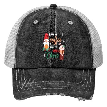 Discover I RUN ON COFFEE AND CHRISTMAS CHEER Trucker Hats
