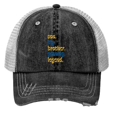 Discover SON BROTHER GAMING LEGEND for gamer typography Trucker Hats