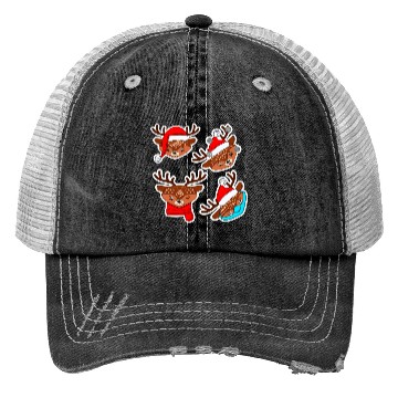 Discover Christmas Deer Sticker Pack Trucker Hats