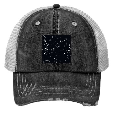 Discover White dots in a black sky pattern for winter lover Trucker Hats