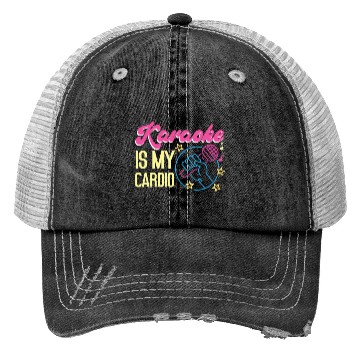 Discover Karaoke Singer 80s Retro Karaoke Trucker Hats