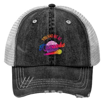 Discover Karaoke Singer 80s Retro Disco Trucker Hats