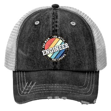 Discover Engineer. The man. The myth. The legend. Trucker Hats