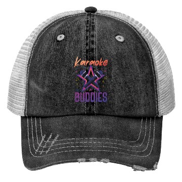 Discover Karaoke Singer Friends Besties 80s Trucker Hats