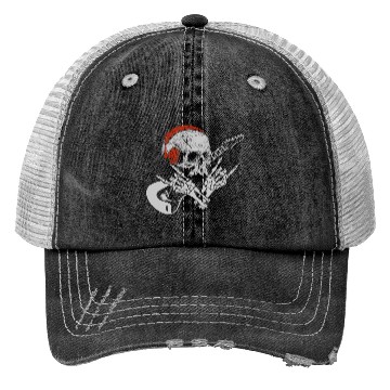 Discover Halloween Guitar Player Skeleton Music Trucker Hats