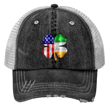 Discover Irish American Flag St Patricks Day Trucker Hats