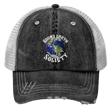 Discover Round earth society Trucker Hats