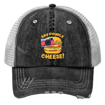 Discover Say Double Cheese Burger Trucker Hats