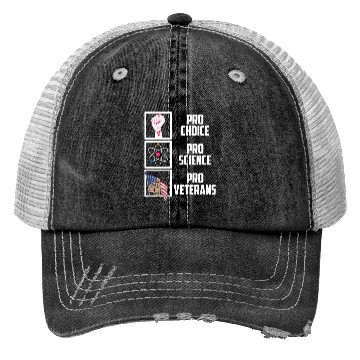 Discover Pro Choice Pro Science Pro Veterans Liberal Democr Trucker Hats
