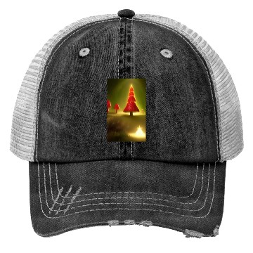 Discover Mushroom Shining Christmas tree Trucker Hats