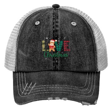 Discover Gingerbread Santa Christmas Lover Trucker Hats