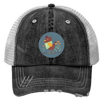 Discover Kawaii cute chicken for farmers own farm animals Trucker Hats