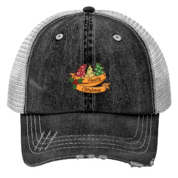 Discover Xmas Family Christmas Mistletoe Fir Tree Trucker Hats