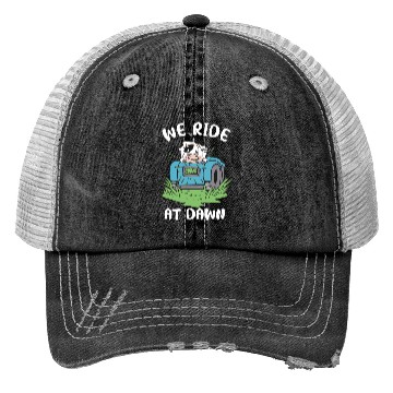 Discover We Ride At Dawn Dad Lawn Mower Make Laugh Day Yard Trucker Hats
