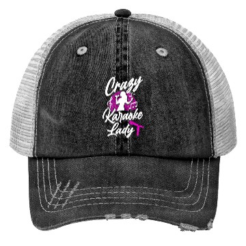 Discover Karaoke Singer Crazy Karaoke Lady Trucker Hats